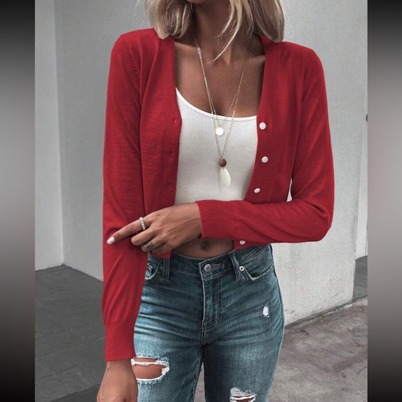 Boho open front cropped cardigan - Picture 14 of 16